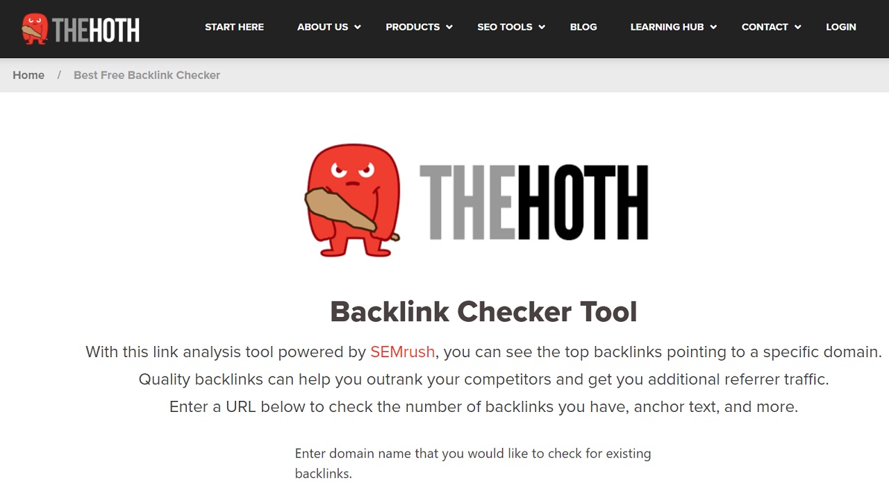 THE HOTH (Backlink Checker Tool)